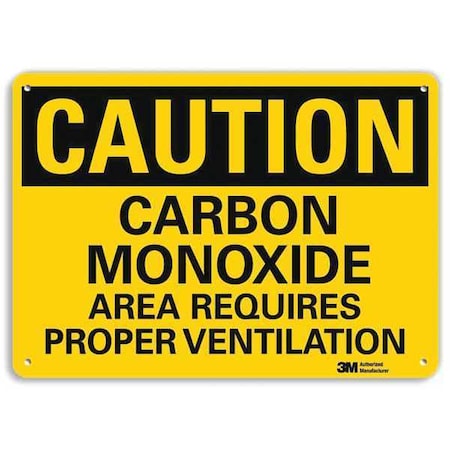 Lyle Caution Sign, 10 in H, 14 in W, Plastic, Horizontal Rectangle, English, U4-1106-NP_14X10 U4-1106-NP_14X10