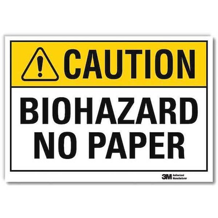 Lyle Biohazard Sign, 5 in H, 7 in W, Horizontal Rectangle, English, U4-1088-RD_7X5 U4-1088-RD_7X5