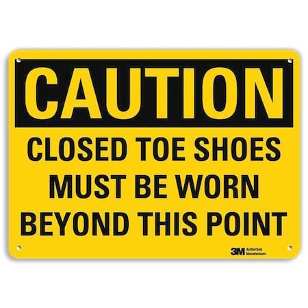 Lyle Safety Sign, 10 in Height, 14 in Width, Aluminum, Horizontal Rectangle, English U4-1133-RA_14X10