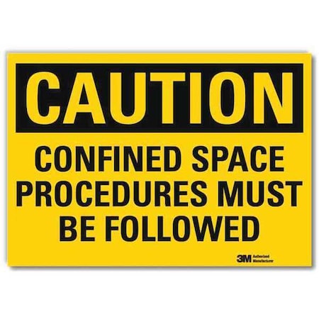 Lyle Caution Sign, 10 in Height, 14 in Width, Reflective Sheeting, Horizontal Rectangle, English U4-1143-RD_14X10