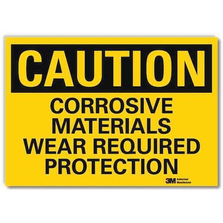 Lyle Safety Sign, Corrosive Materials, 5in.H U4-1160-RD_7X5