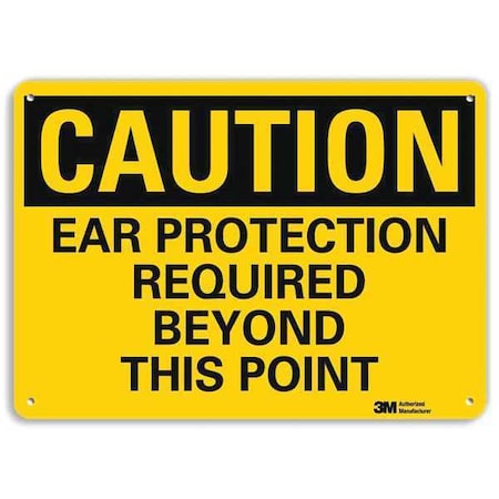 Lyle Caution Sign, 7 in Height, 10 in Width, Aluminum, Vertical Rectangle, English U4-1241-RA_10X7