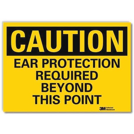 Lyle Safety Sign, Ear Protection Beyond, 14in.W U4-1241-RD_14X10