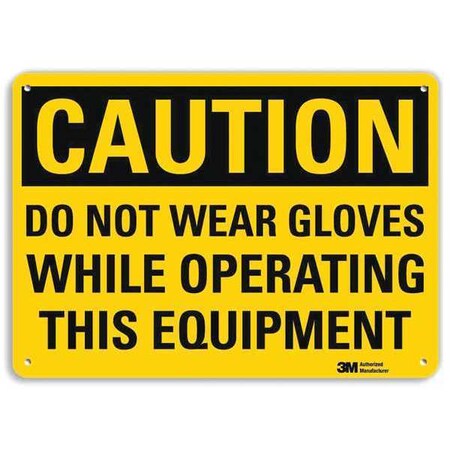 Lyle Safety Sign, 7 in Height, 10 in Width, Aluminum, Vertical Rectangle, English U4-1212-RA_10X7