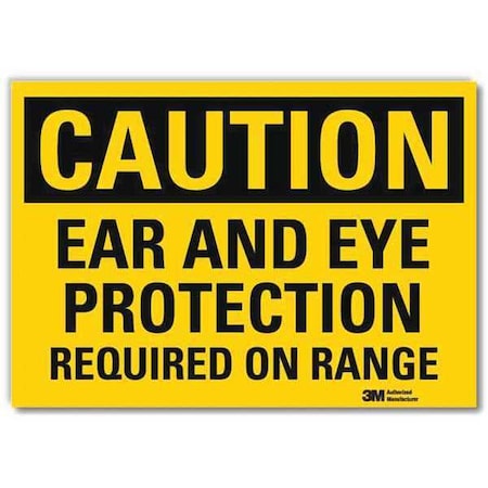 Lyle Caution Sign, 7 in Height, 10 in Width, Reflective Sheeting, Vertical Rectangle, English U4-1226-RD_10X7