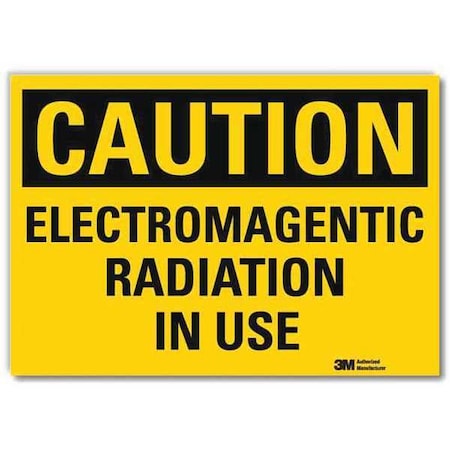 Lyle Caution Sign, 5 in H, 7 in W, Reflective Sheeting, Horizontal Rectangle, U4-1255-RD_7X5 U4-1255-RD_7X5