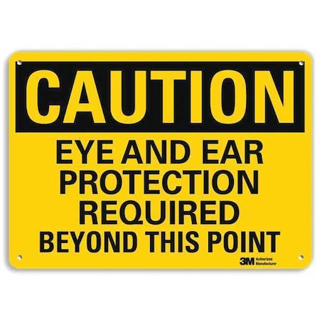 Lyle Safety Sign, 7 in Height, 10 in Width, Aluminum, Vertical Rectangle, English U4-1270-RA_10X7