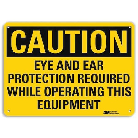 Lyle Caution Sign, 10" W, 7" H, 0.040" Thick, U4-1272-NA_10x7 U4-1272-NA_10x7