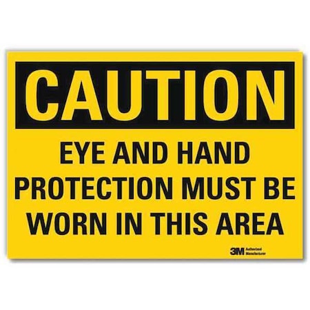 Lyle Caution Sign, 10 in Height, 14 in Width, Reflective Sheeting, Horizontal Rectangle, English U4-1274-RD_14X10