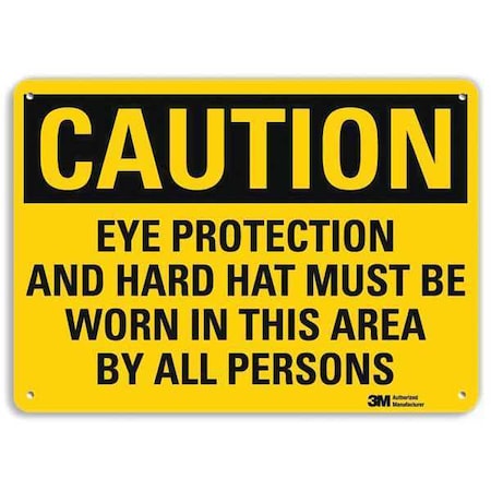 Lyle Caution Sign, 14" W, 10" H, 0.040" Thick, U4-1275-NA_14x10 U4-1275-NA_14x10