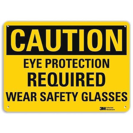 Lyle Safety Sign, Eye Safety Glasses, 10in.H U4-1291-RA_14X10