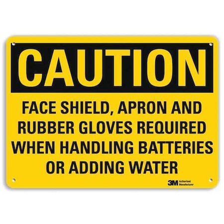 Lyle Caution Sign, 14" W, 10" H, 0.040" Thick, U4-1298-NA_14x10 U4-1298-NA_14x10