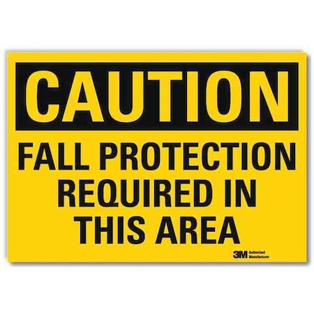 Lyle Safety Sign, Fall Protection, 5in.H U4-1300-RD_7X5