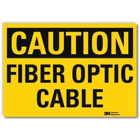 Lyle Safety Sign, Fiber Optic Cable, 5in.H U4-1304-RD_7X5