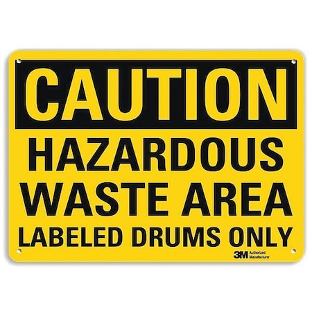 Lyle Caution Sign, 10 in H, 14 in W, Plastic, Horizontal Rectangle, English, U4-1378-NP_14X10 U4-1378-NP_14X10