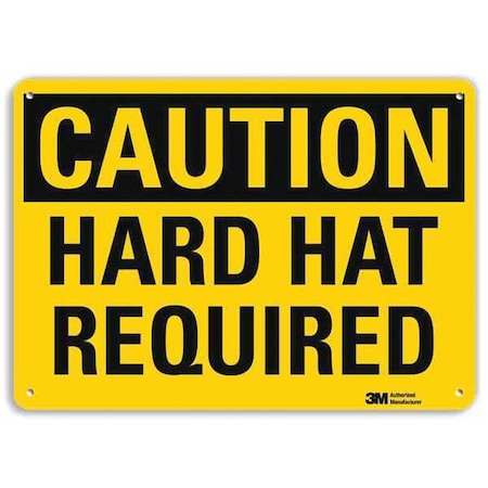 Lyle Plastic Caution Sign, 4 Holes, 14"x10", U4-1359-NP_14X10 U4-1359-NP_14X10