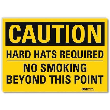 Lyle Caution Sign, 10" H, 14 in W, Reflective Sheeting, Horizontal Rectangle, English, U4-1367-RD_14X10 U4-1367-RD_14X10