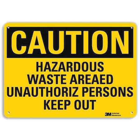 Lyle Safety Sign, 10 in Height, 14 in Width, Aluminum, Horizontal Rectangle, English, U4-1379-RA_14X10 U4-1379-RA_14X10