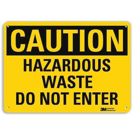 Lyle Caution Sign, 7 in H, 10 in W, Vertical Rectangle, English, U4-1380-RA_10X7 U4-1380-RA_10X7