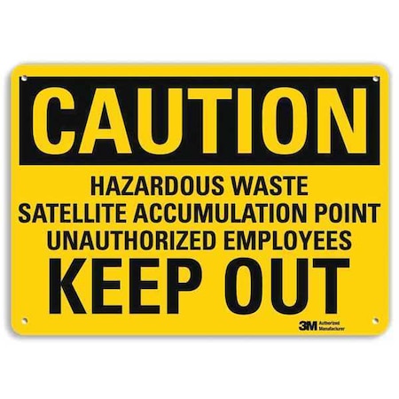 Lyle Caution Sign, 10 in H, 14 in W, Horizontal Rectangle, English, U4-1382-NA_14x10 U4-1382-NA_14x10