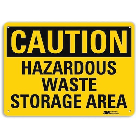Lyle Caution Sign, 10 in H, 14 in W, Plastic, Horizontal Rectangle, English, U4-1384-NP_14X10 U4-1384-NP_14X10