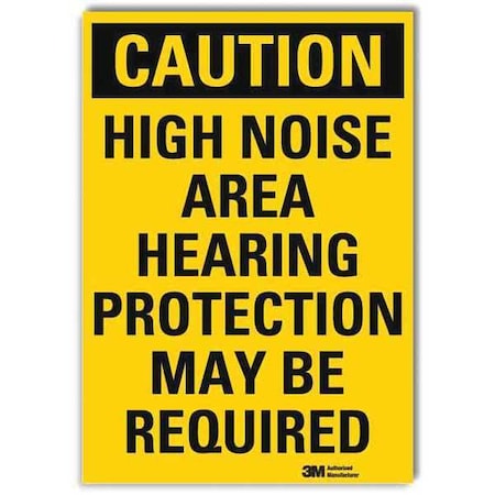 Lyle Safety Sign, High Noise Area, 10in.W U4-1415-RD_10X14