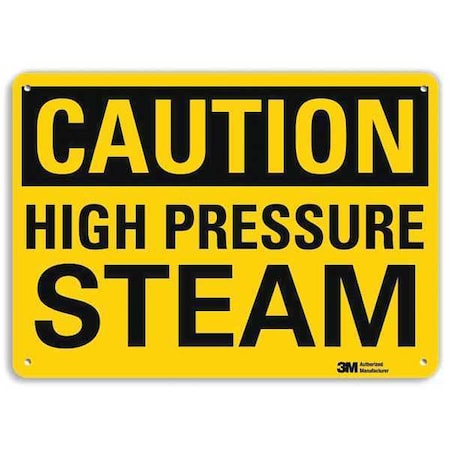 Lyle Caution Sign, 10 in H, 14 in W, Aluminum, Horizontal Rectangle, English, U4-1421-RA_14X10 U4-1421-RA_14X10