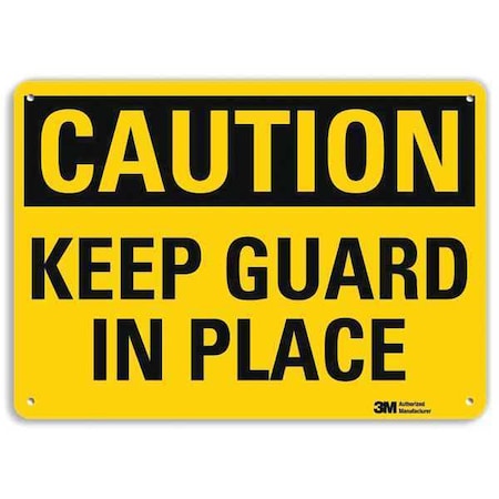 Lyle Caution Sign, 7 in Height, 10 in Width, Plastic, Vertical Rectangle, English U4-1460-NP_10X7