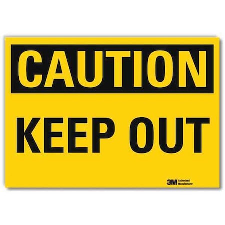 Lyle Caution, Keep Out, 10 in W x 7 in H, Vertical Rectangle, Reflective Sheeting U4-1468-RD_10X7