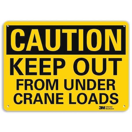 Lyle Caution Sign, 10 in Height, 14 in Width, Plastic, Horizontal Rectangle, English U4-1469-NP_14X10