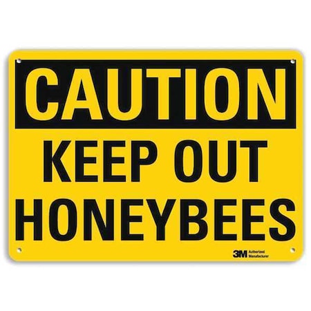 Lyle Caution Sign, 7 in H, 10 in W, Aluminum, Vertical Rectangle, English, U4-1470-NA_10x7 U4-1470-NA_10x7