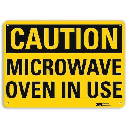 Lyle Caution Sign, 7 in H, 10 in W, Aluminum, Vertical Rectangle, U4-1533-RA_10X7 U4-1533-RA_10X7