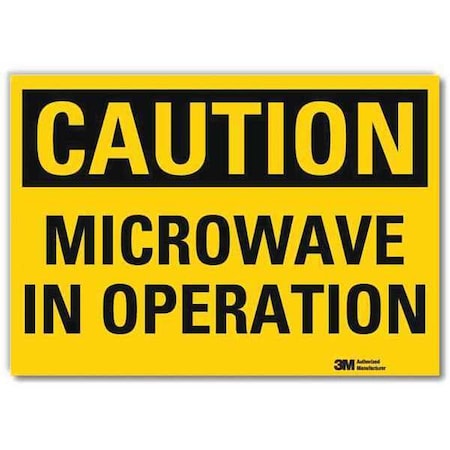 Lyle Caution Sign, 10 in H, 14 in W, Reflective Sheeting, Horizontal Rectangle, U4-1528-RD_14X10 U4-1528-RD_14X10