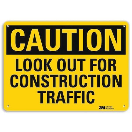 Lyle Safety Sign, 10 in Height, 14 in Width, Aluminum, Horizontal Rectangle, English, U4-1505-RA_14X10 U4-1505-RA_14X10