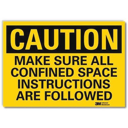 Lyle Caution Sign, 7 in H x 10 in W, Reflective Sheeting, Vertical Rectangle U4-1523-RD_10X7