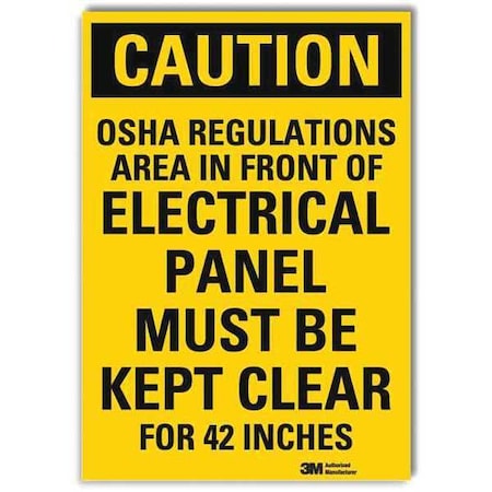 Lyle Safety Sign, OSHA Regulations, 10 in. H U4-1573-RD_7X10