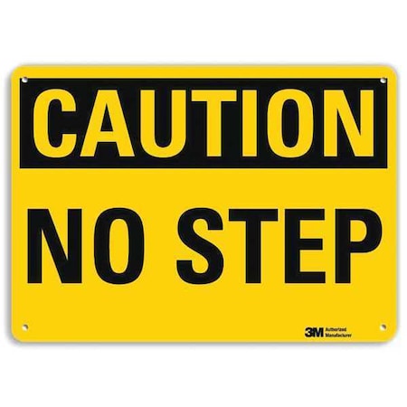Lyle Caution Sign, 10 in H, 14 in W, Aluminum, Horizontal Rectangle, U4-1553-NA_14x10 U4-1553-NA_14x10