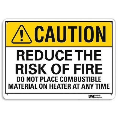 Lyle Caution Sign, 10 in H, 14 in W, Plastic, Horizontal Rectangle, English, U4-1624-NP_14X10 U4-1624-NP_14X10