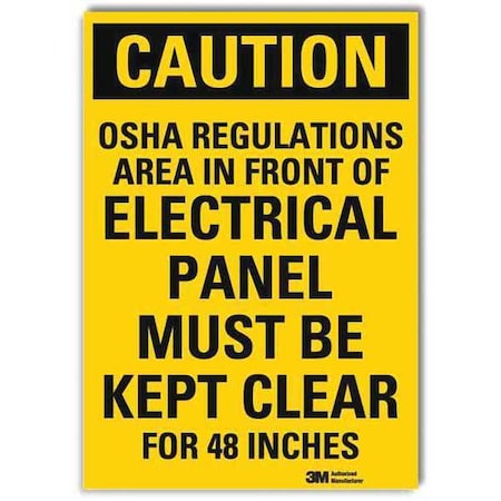 Lyle Safety Sign, OSHA Regulations, Caution U4-1574-RD_7X10
