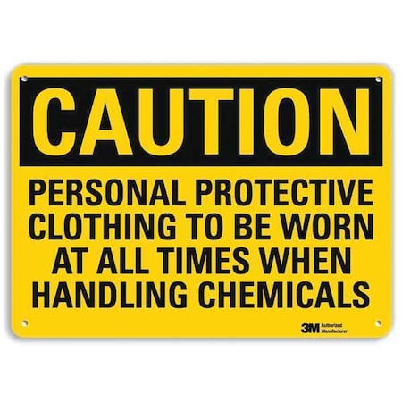 Lyle Caution Sign, 10" W, 7" H, 0.040" Thick, U4-1588-NA_10x7 U4-1588-NA_10x7