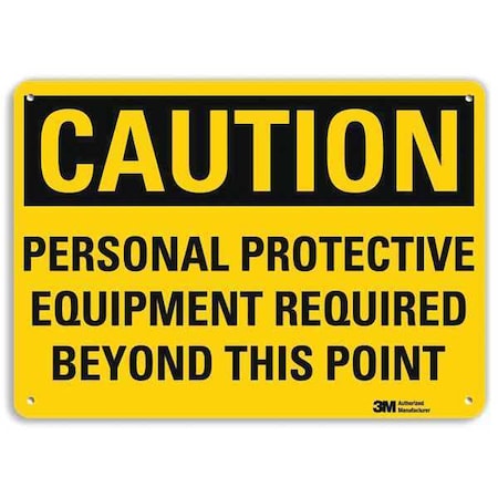 Lyle Caution Sign, 14" W, 10" H, 0.040" Thick, U4-1589-NA_14x10 U4-1589-NA_14x10