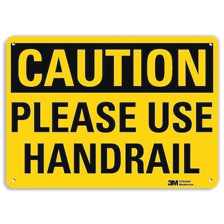 Lyle Caution Sign, 7 in H, 10 in W, Aluminum, Vertical Rectangle, English, U4-1599-NA_10x7 U4-1599-NA_10x7