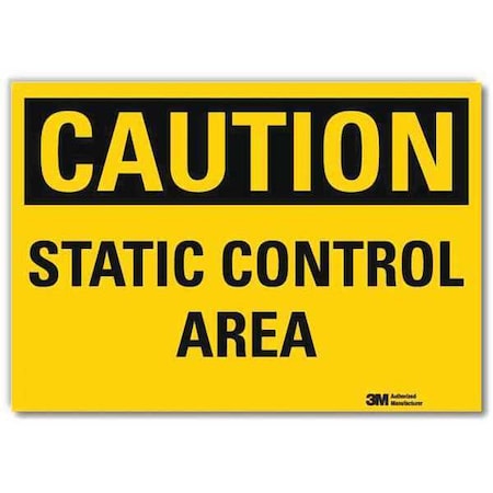Lyle Safety Sign, Static Control Area, 10 in. W U4-1680-RD_10X7