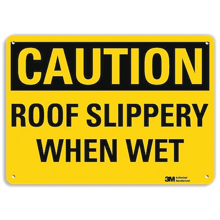 Lyle Safety Sign, 10 in Height, 14 in Width, Aluminum, Horizontal Rectangle, English, U4-1635-RA_14X10 U4-1635-RA_14X10