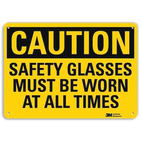 Lyle Caution Sign, 10" W, 7" H, 0.040" Thick, U4-1645-NA_10x7 U4-1645-NA_10x7
