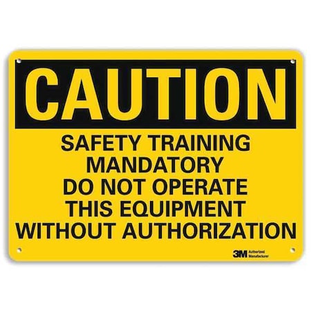 Lyle Caution Sign, 7 in Height, 10 in Width, Aluminum, Vertical Rectangle, English U4-1662-NA_10x7
