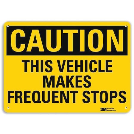 Lyle Caution Sign, 10 in H, 14 in W, Aluminum, Horizontal Rectangle, English, U4-1724-NA_14x10 U4-1724-NA_14x10