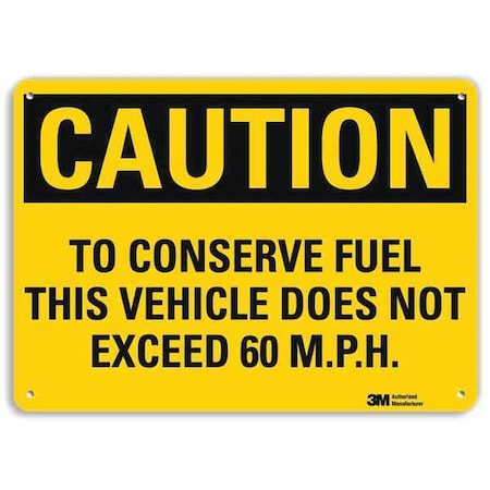 Lyle Caution Sign, 7 in H, 10 in W, Aluminum, Vertical Rectangle, English, U4-1733-NA_10x7 U4-1733-NA_10x7