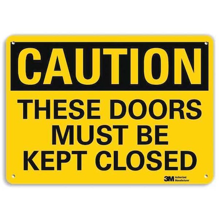 Lyle Caution Sign, 7 in H, 10 in W, Aluminum, Vertical Rectangle, English, U4-1702-NA_10x7 U4-1702-NA_10x7