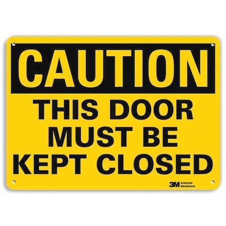 Caution Sign, 7 in H, 10 in W, Aluminum, Vertical Rectangle, English, U4-1705-NA_10x7